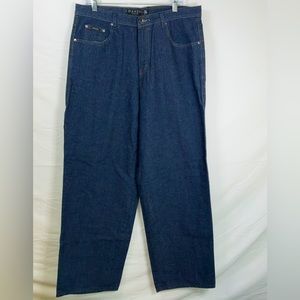 NWT Men’s Danesi Blue Denim Carpenter Baggy Loose Fit Jeans 36 x 32‎